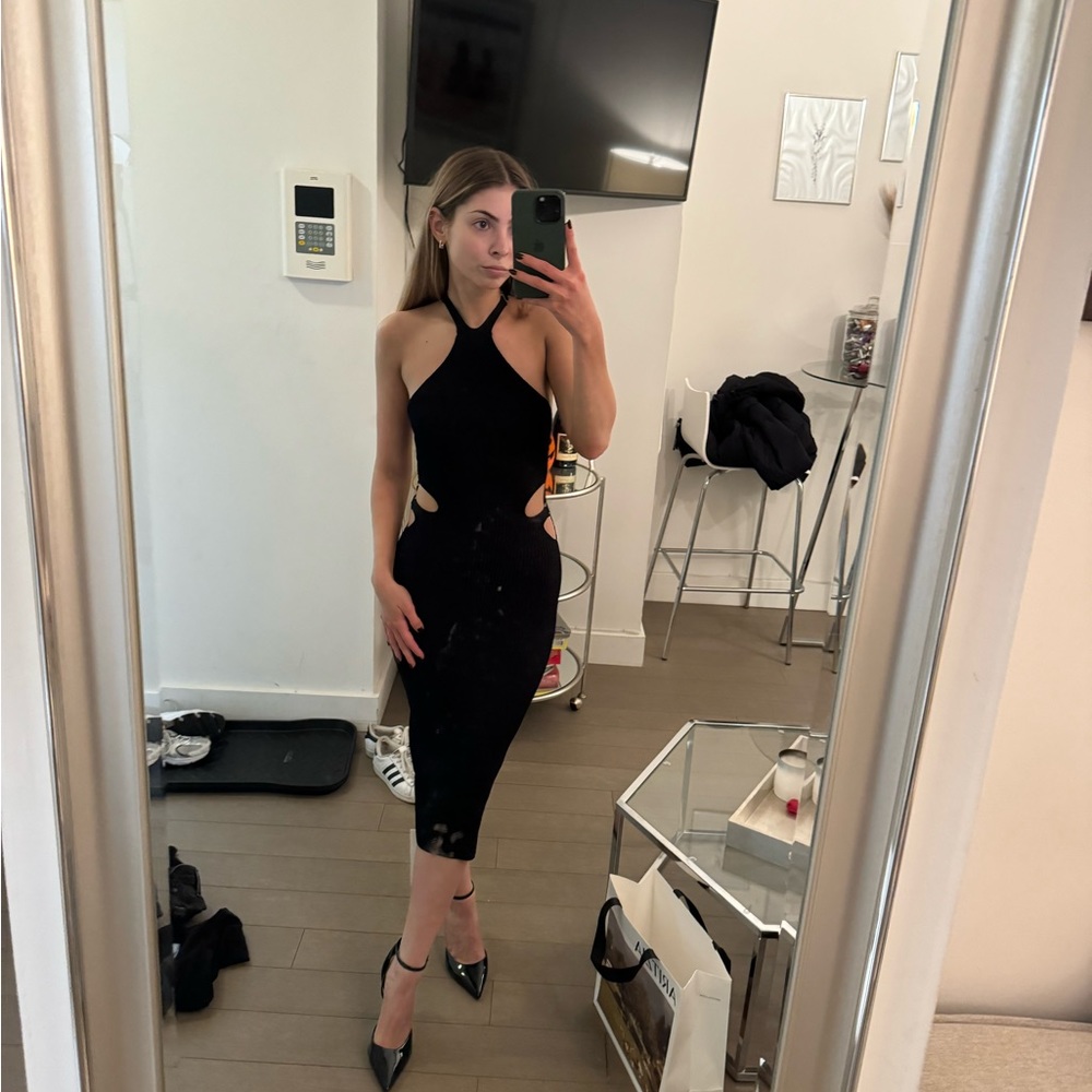 Dion Lee Lustrate Fork Dress black/ink